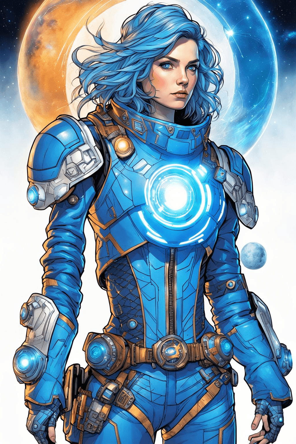 AI generated: Raw, masterpiece, highly detailed character design, Perfectly centered, symmetrical, full body Portr...