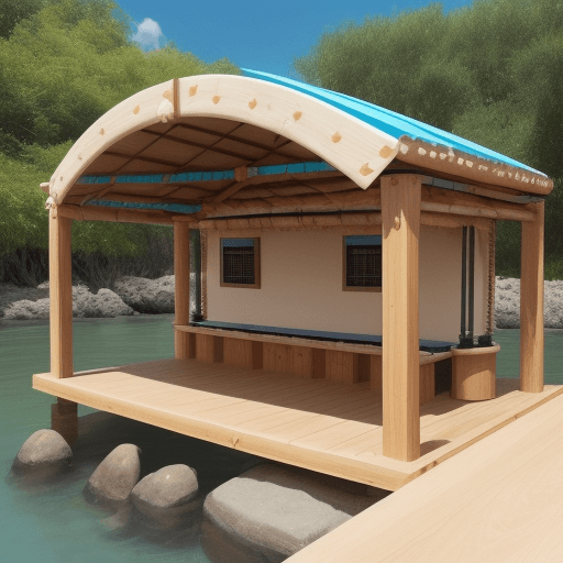 AI generated: un estructura de nft con tubos de agua para una cantidad de ocho canales 