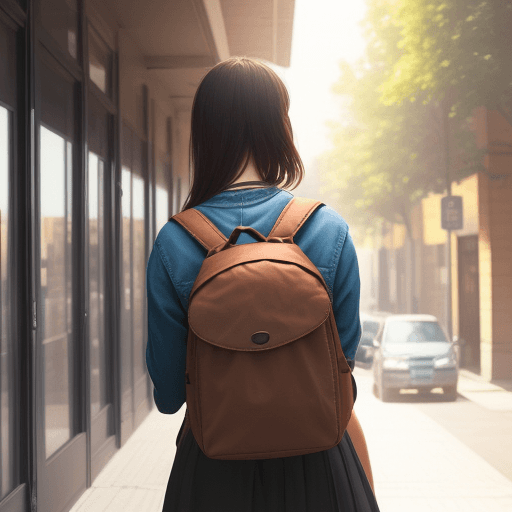 AI generated: image of beautiful backpacks with nice light background