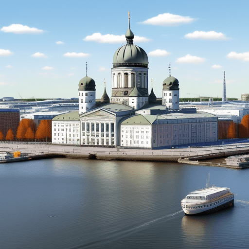 AI generated: helsinki city as an Embroider