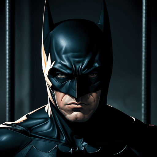 AI generated: Batman in prison ,4 k ,ultra HD 