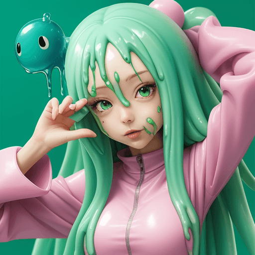AI generated: Anime slime girl 