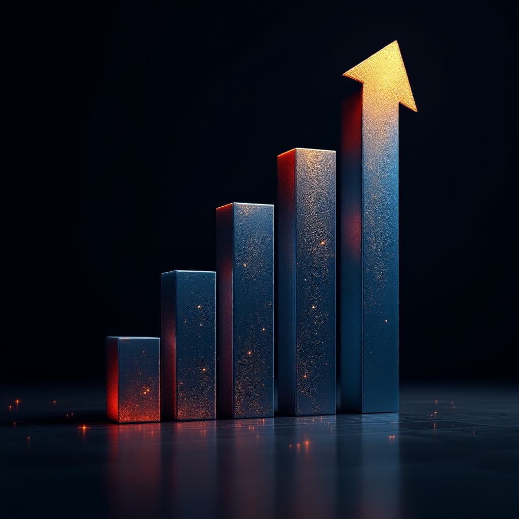 AI generated: A dynamic bar chart or upward arrow indicating growing returns