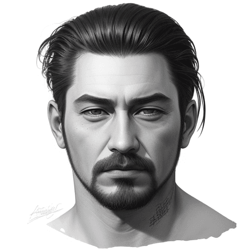 AI generated: hiperrealistic portrait, ink, abraham lincol, portrait isolated on white background