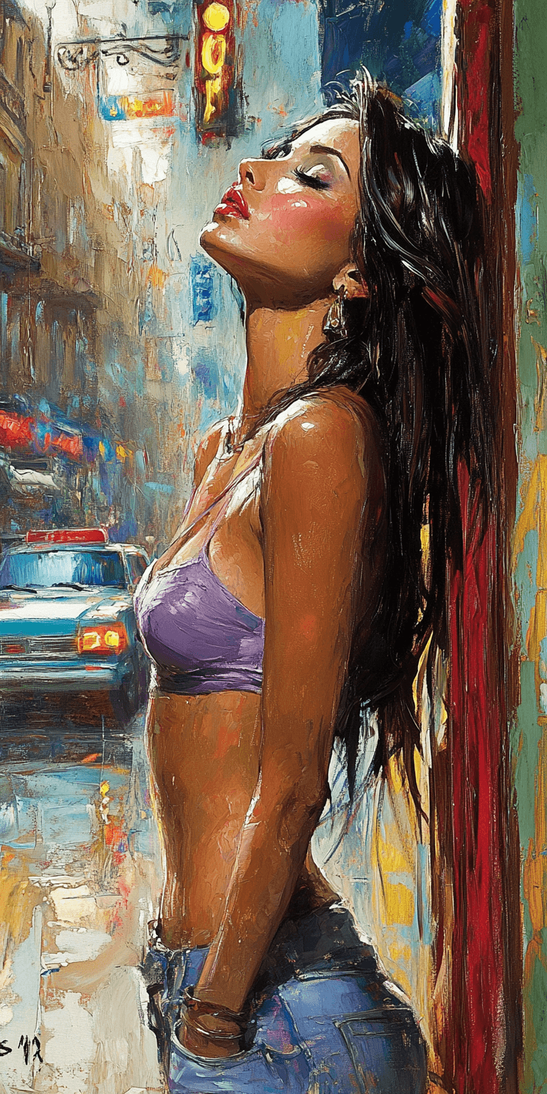 AI generated: impressionist painting of a woman looking out the window, romantic --chaos 75 --ar 1:2 --profile rsy...