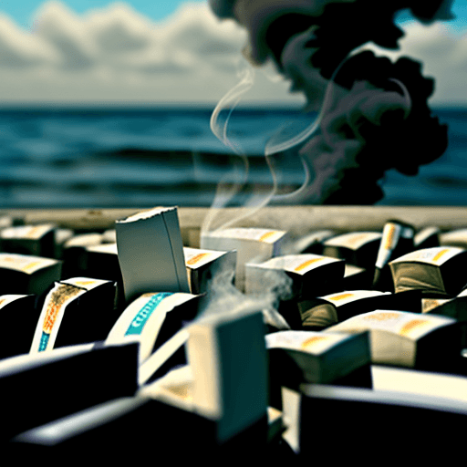 AI generated: A sea of  cigarettes ashes