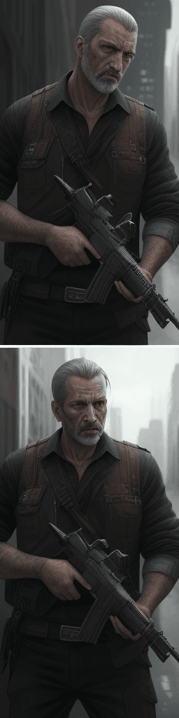 AI generated: A man who kills people and steals . hyper realism, high detail,  8k