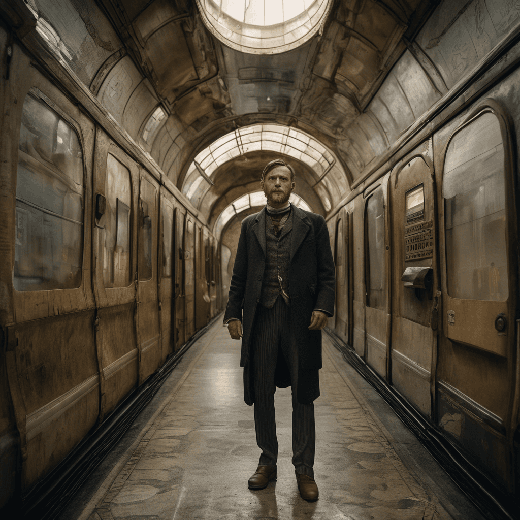 AI generated: A curious 35-year-old time-traveling historian, equipped with the Sony TimeWarp 300, embarks on jour...