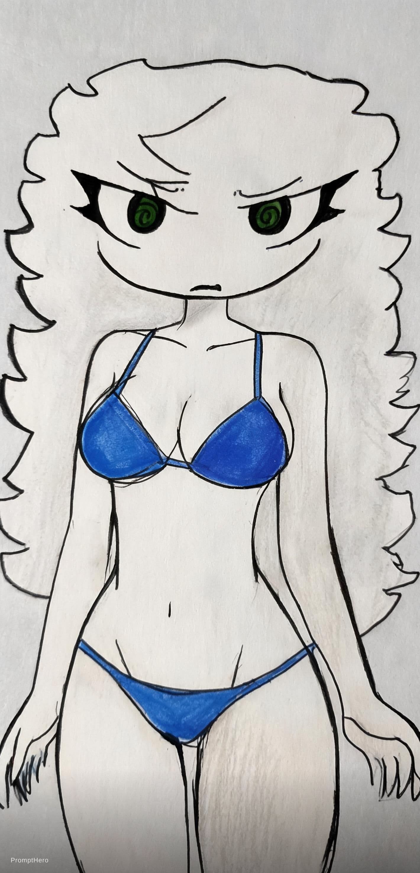 AI generated: Bikini, sleeveless, no gloves