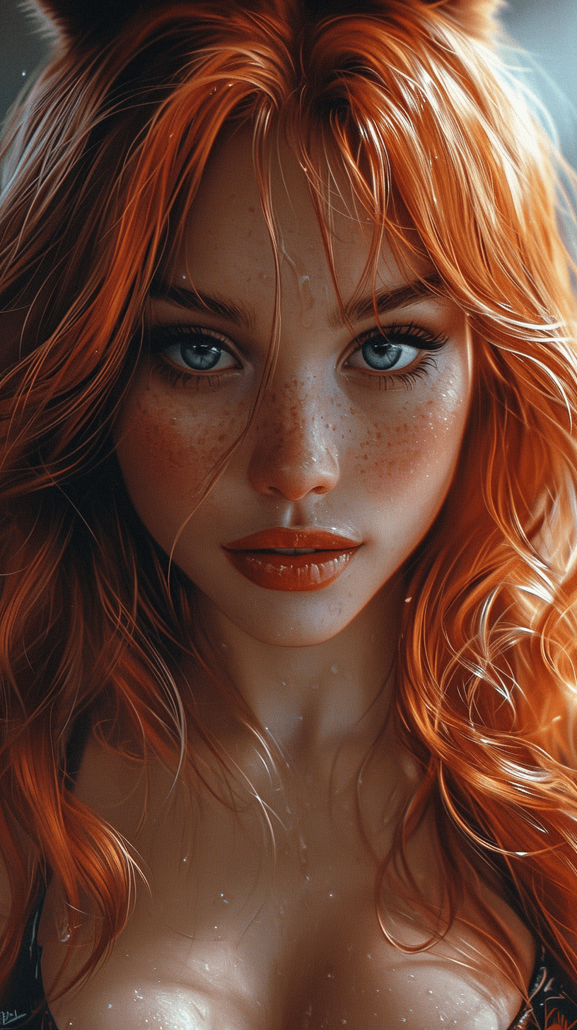 AI generated: 
Hot Jessica Rabbit is gorgeous, Artgerm style, very cute and beautiful face, in the atmosphere of ...