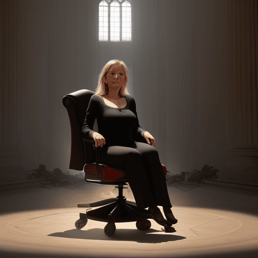 AI generated: Elle franchit le seuil et entra dans la grand-salle où elle s'assit sur son fauteuil au coin du feu.