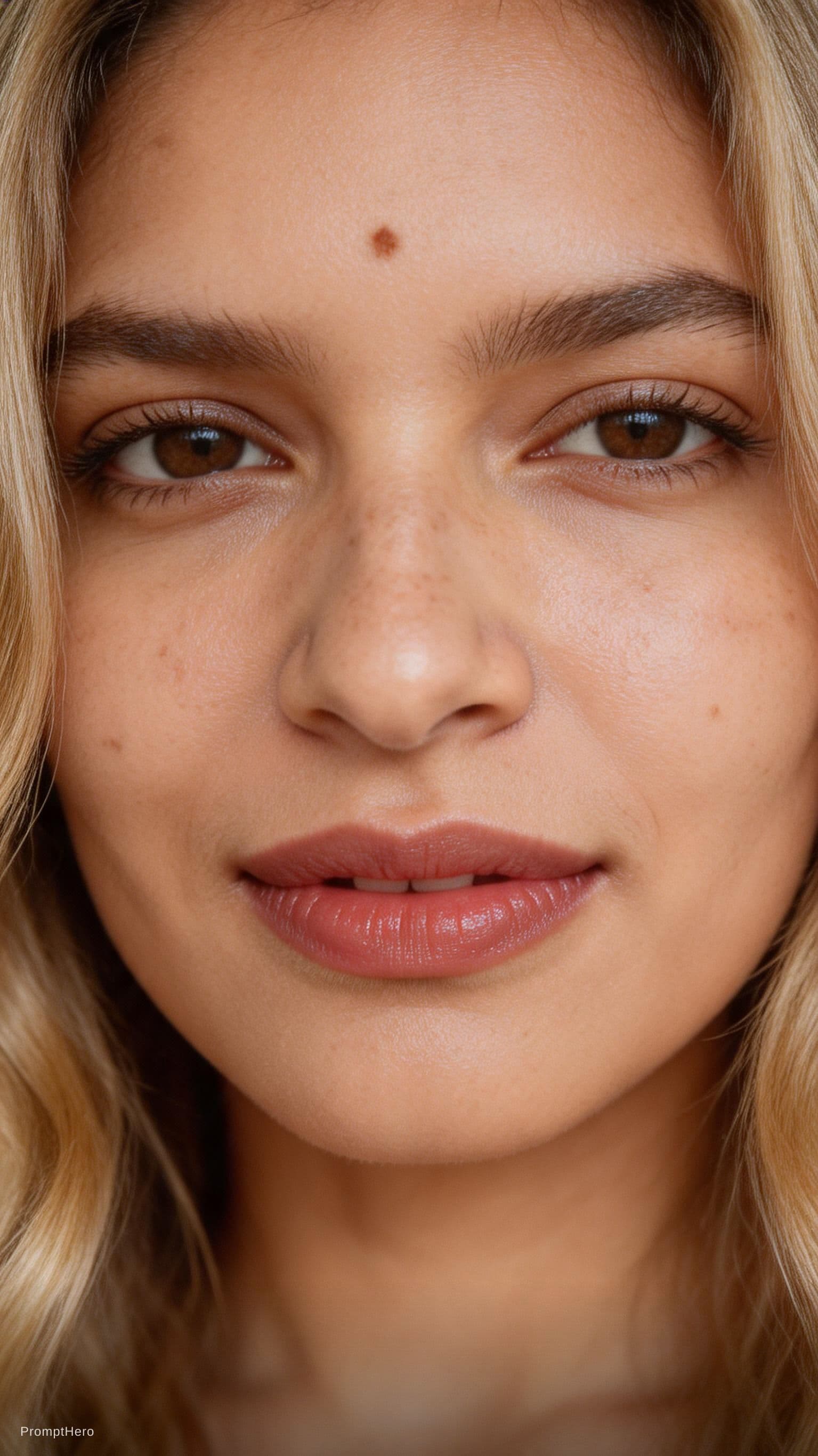 AI generated: Macro cosmetic lips shot, super realistic, clean lips on whole screen, freckles, pores, super natura...