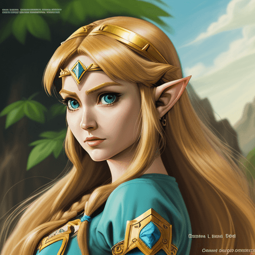 AI generated:  comic book art, princess zelda, highly detailed, in the style of Stan Lee 