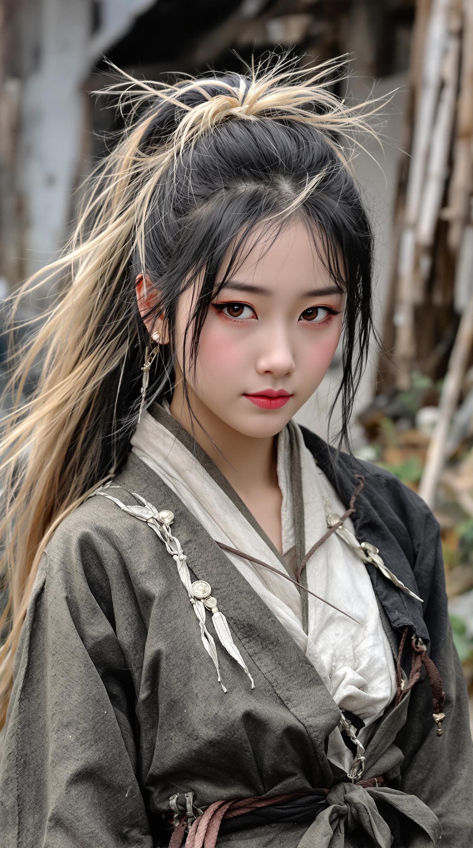 AI generated: a professional photo of a exceptionally of the most beautiful (Chinese peasant girl) girl in China, ...