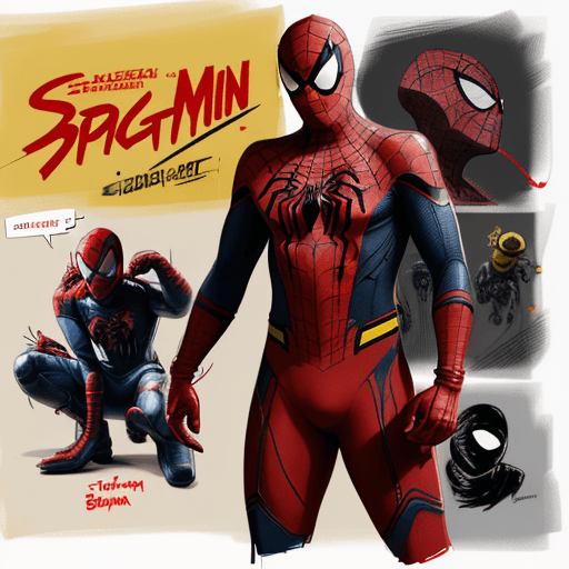 AI generated: JOHN BOYEGA IN A RED SPANDEX SUIT, WITH YELLOW GLOVES AND BOOTS , SUNGLASSES AND RED BACKWARDS CAP H...