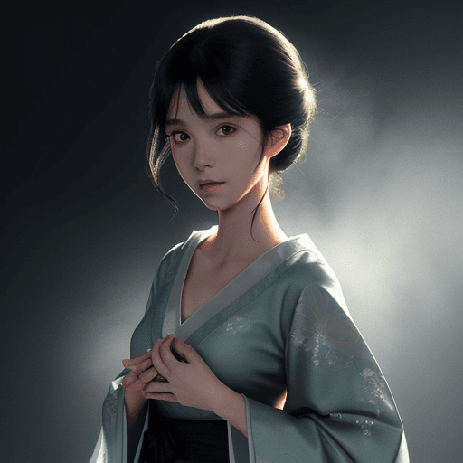 AI generated: Mysterious vector, anime landscapes from Kyoto Animation, serene with delicate facial details, ether...