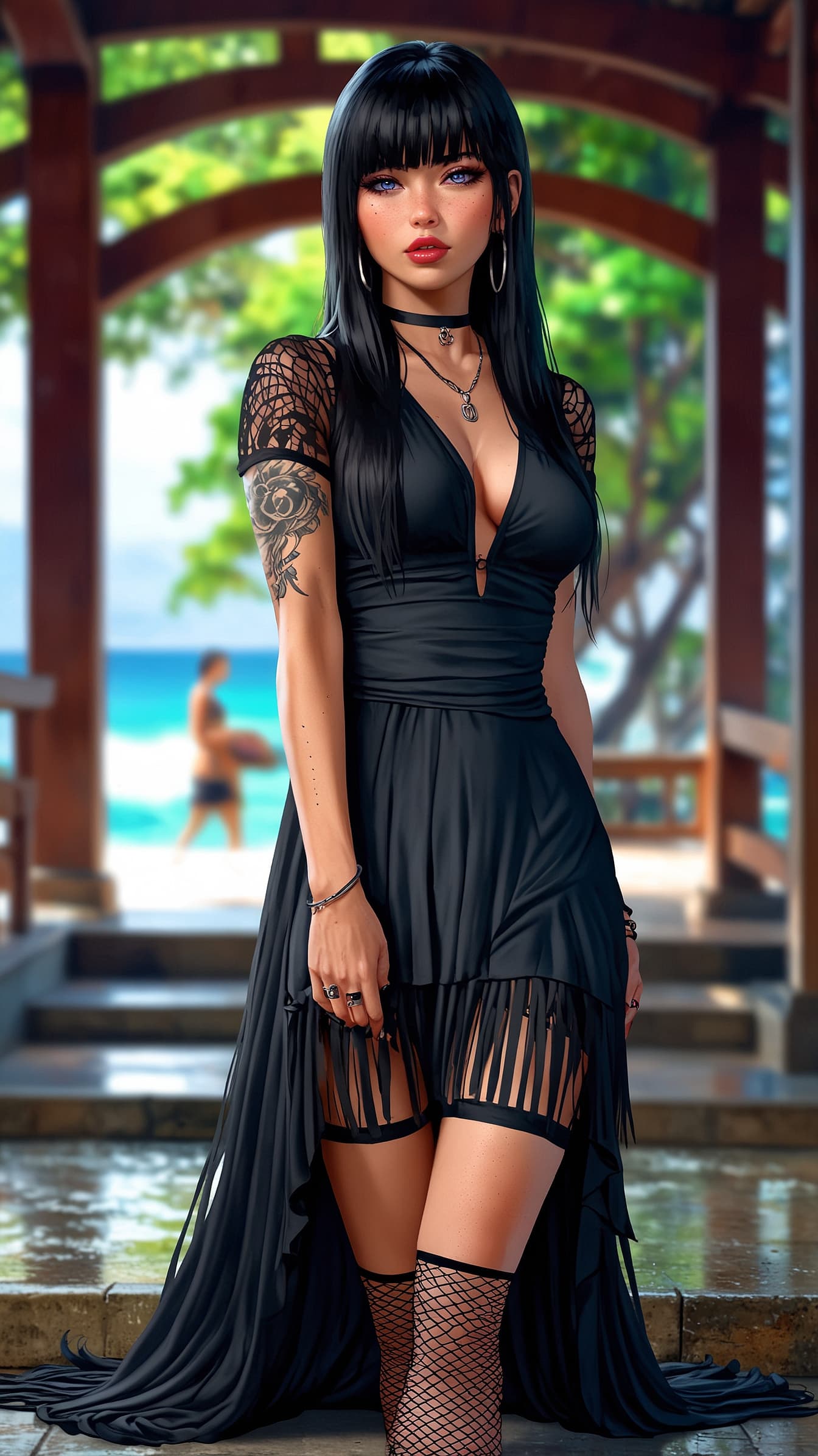 AI generated: Full Body Image, zoomed out, Photo-Realistic, Complete full body Image of a beautiful, Gorgeous, ((4...