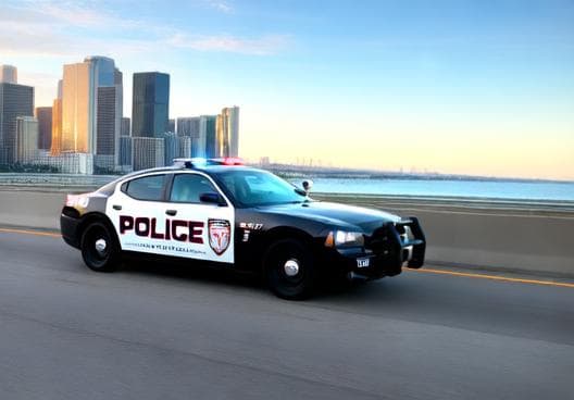 Wan2.1 T2V 14B American's dodge charger pursuit police car