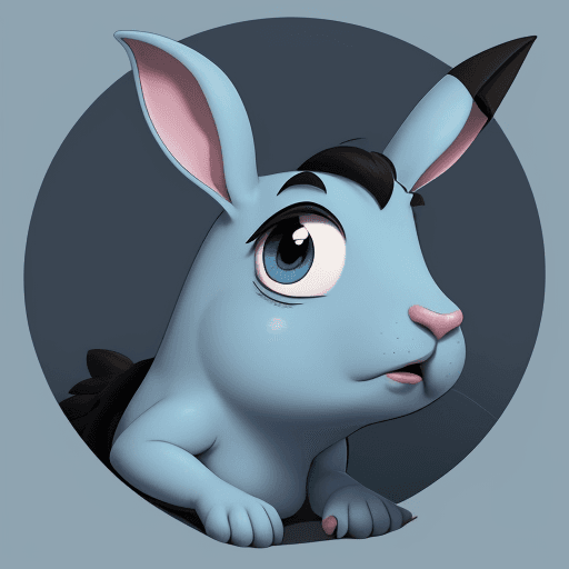 AI generated: Character: Krosh from the cartoon "Smeshariki"

    Body Color: Bright blue (#54FCFD).
    Body: Rou...