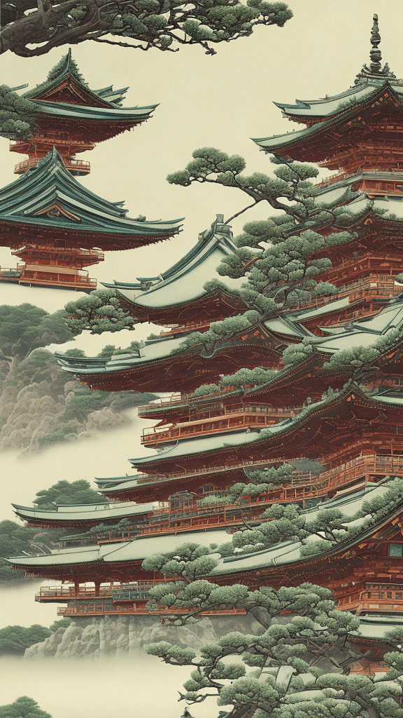 AI generated: absurdres, (great composition), illustration, Japan, in style of Hasui Kawase, <lora:add_detail:-2>,...