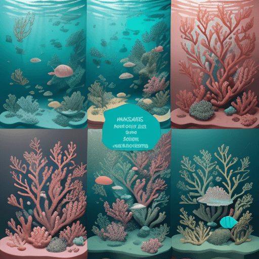 AI generated: isometric illustrations, 3D clay style,malaysia city underwater color palette with sea greens, coral...