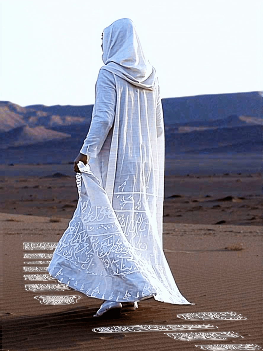 AI generated: When the full moon rose to its greatest, the Sultan's wife rose and walked through the house wrapped...