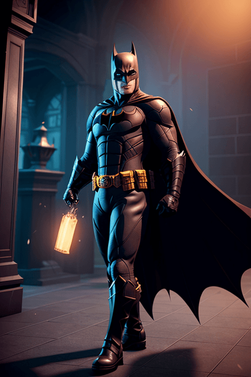 AI generated: batman, in the style of diablo, unreal engine, octane render,8k, uhd, raytraced lighting, realistic ...