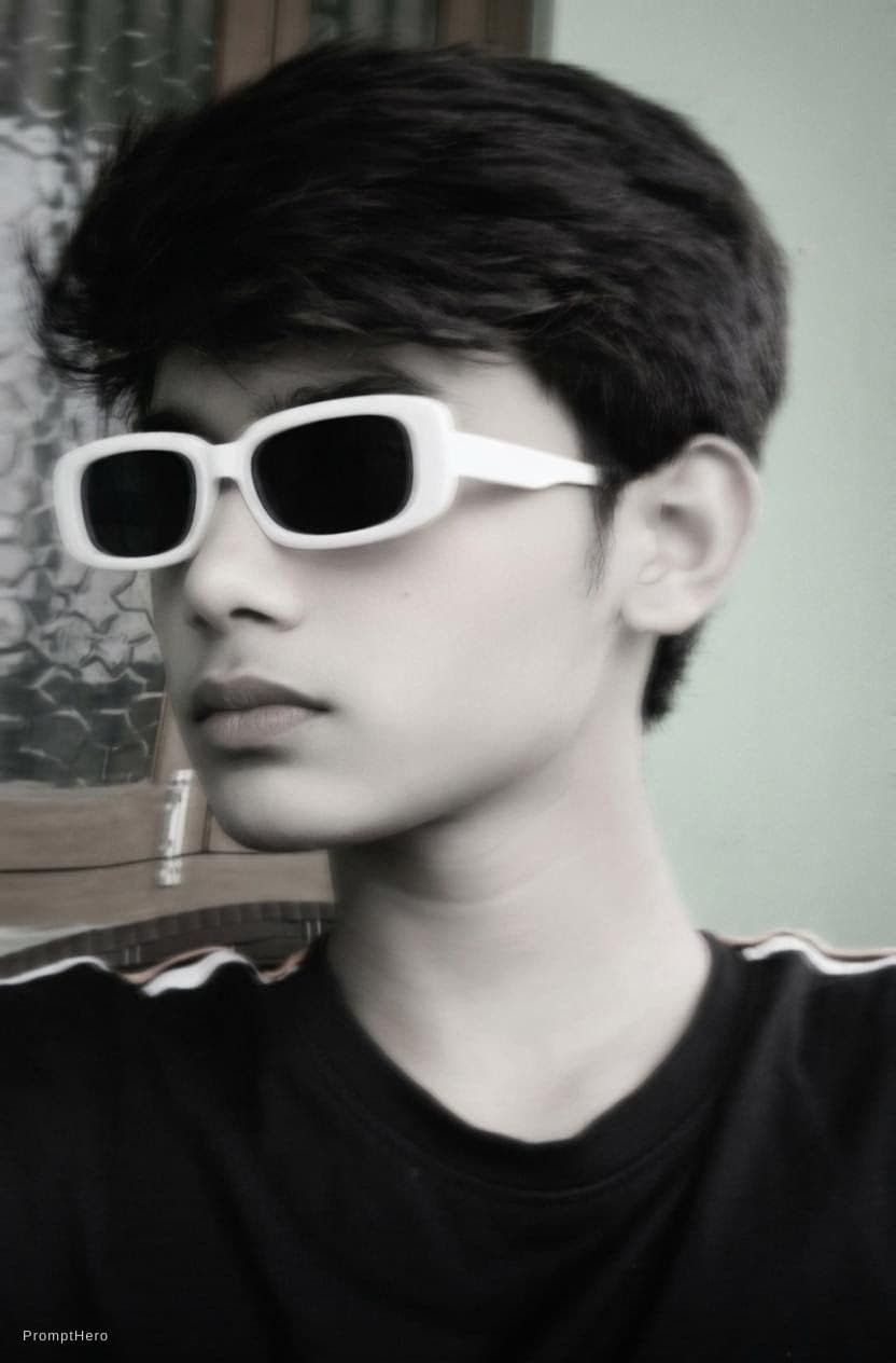 AI generated: blurry image of a girl, in the style of minimalist beauty, androgynous, light black, mote kei, seren...