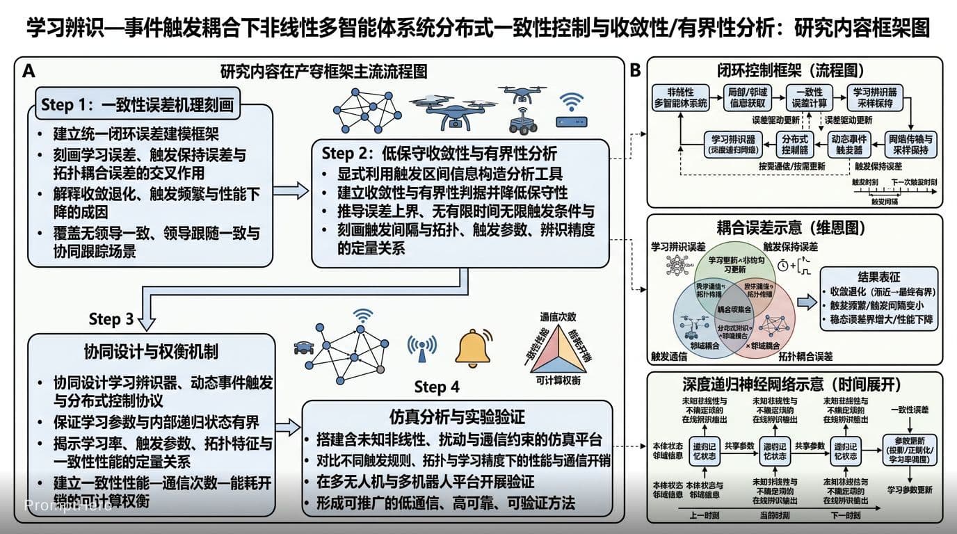 AI generated: Create a BioRender-style, publication-ready vector infographic titled “研究内容框架图” for a grant proposal...