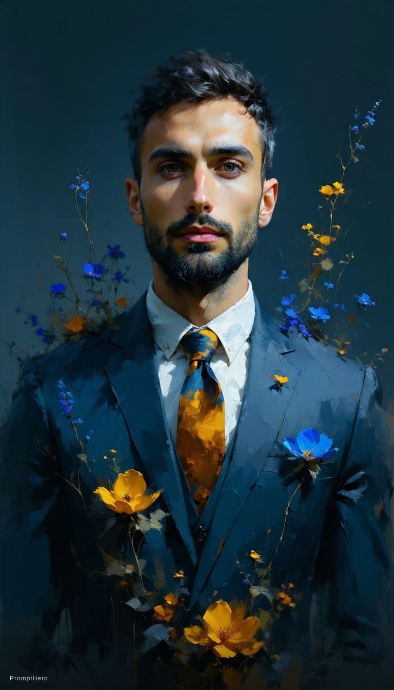 AI generated: serius man portrait