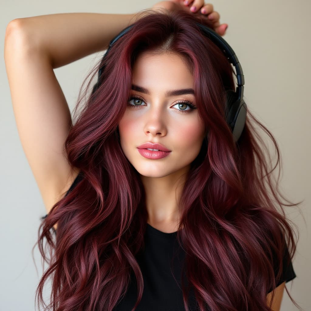 AI generated: 
Focus face Details, high Quality 16k Ultra HD , 20 Year old younger , looking hot,
The image featur...