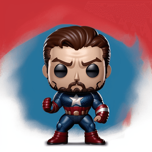 AI generated: funko pop de Capitán america dynamics