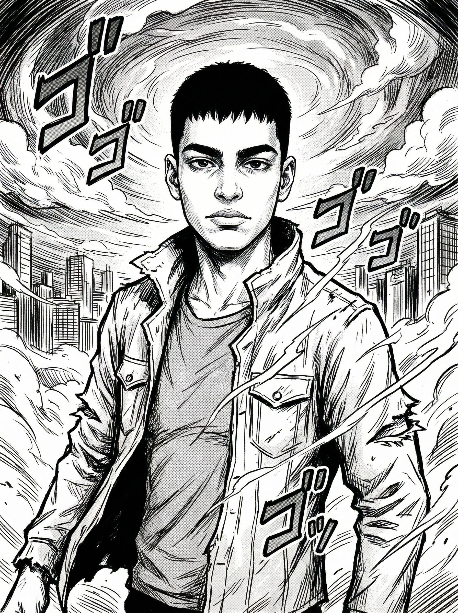 AI generated: Anime mangalarindan çıkmış bir adam olsun ama yüzünü aynen geçir yüzü bozulmasın animeden dolayı 