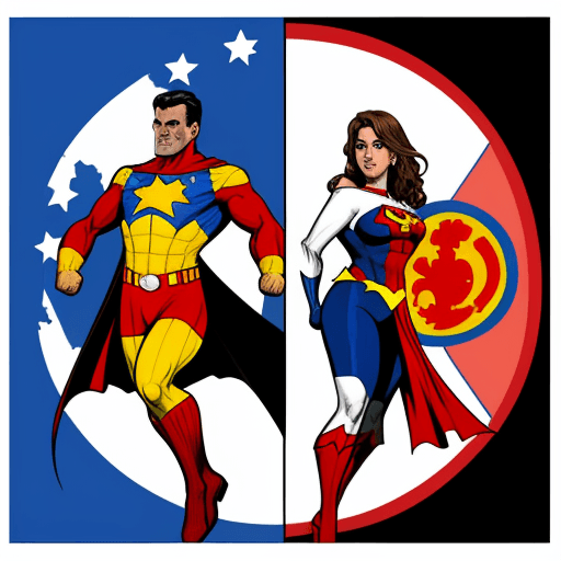 AI generated: If the countries of Spain, Cuba and the United States were all superheroes