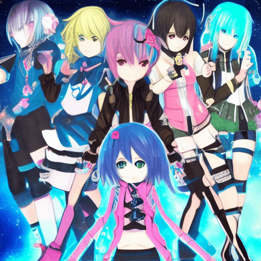 AI generated: vocaloid