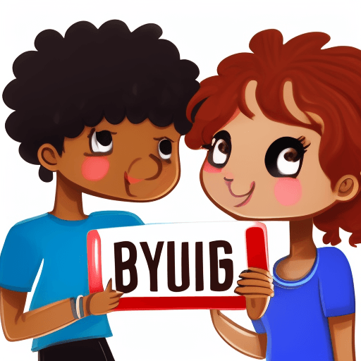 AI generated: a logo for a youtube channel

They are two boyfriends, a boy ram and a girl anjali,  the girl is red...