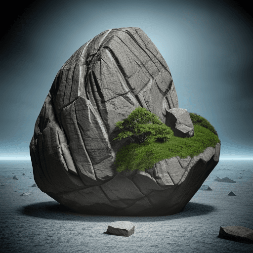 AI generated: the rock looking like IT specialist
