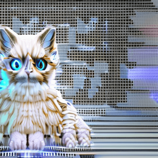 AI generated: super cute fluffy cat cyberpunk in science fiction armor, photorealistic, 4K, ultra detailed, vray r...