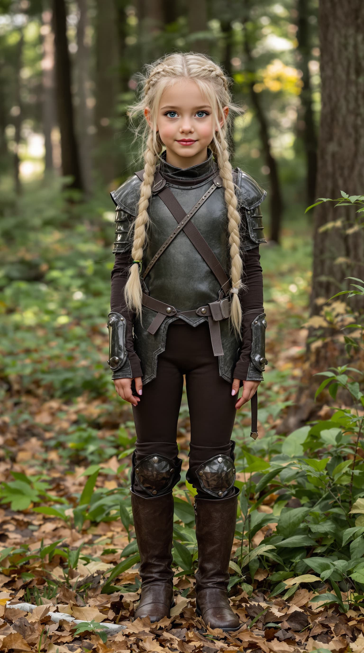 AI generated: A professional photograph captures the most beautiful ten-year-old girl in the world, rendered with ...