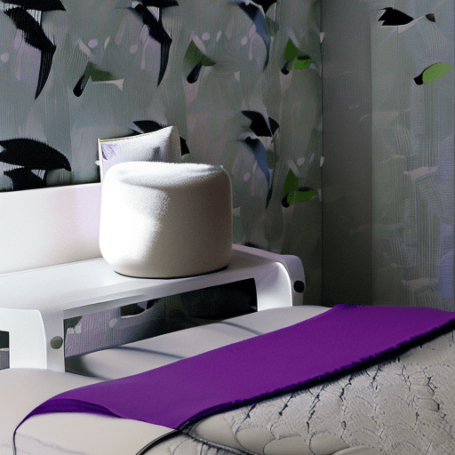 AI generated: 1girl, large breasts, full nude, bedroom, finely detailed background, on bed, purple eyecolor, best ...