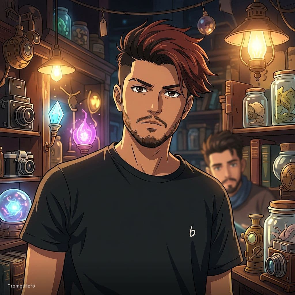 AI generated: store full of curious collectibles :: incredible, anime, Digital 2D, animated by Kyoto Animation, St...