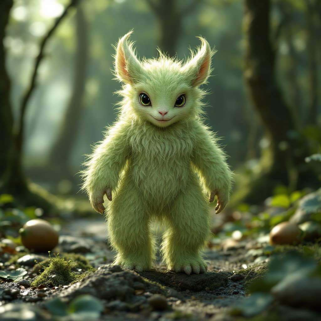 AI generated: The name ELMIR is made of avocado texture, and the fluffy rear view, blender and unreal engine, high...