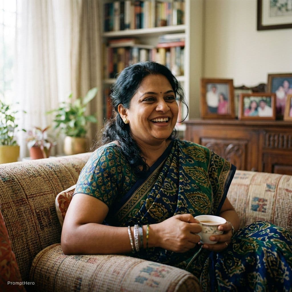 AI generated: 40 year old voluputous indian woman