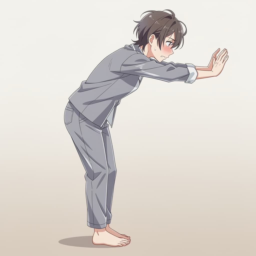 AI generated: The naked character in the picture is based on the generated image: the action posture is to raise b...