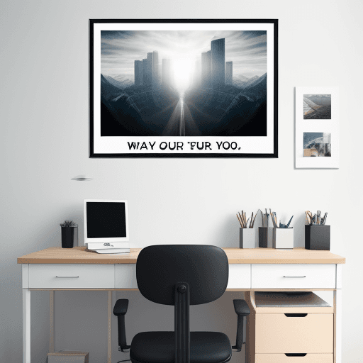 AI generated: single picture for an office wall, modern, inspirational