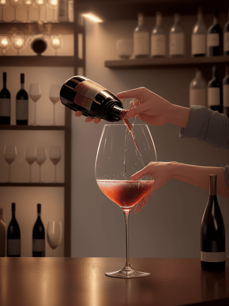 AI generated: Pouring white wine from a tap into a tumbler, Wine splashes over the rim of the glass, Tumbler with ...