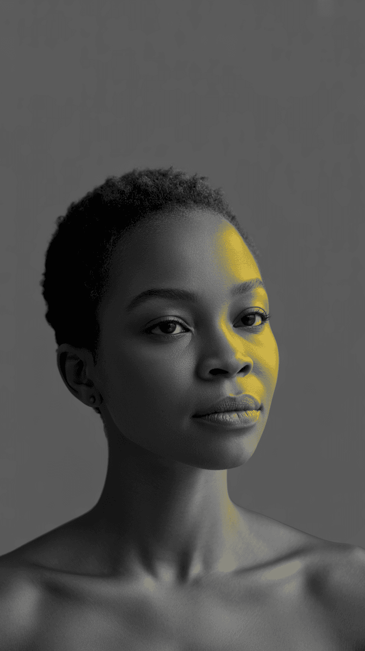 AI generated: black-and-white-image-of-a-black-woman-character-with-a-little-bit-of-yellow-glow-but-vertical-80272...