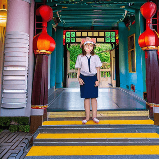 AI generated: anime, studio ghibli, High resolution photography, Bangkok city,