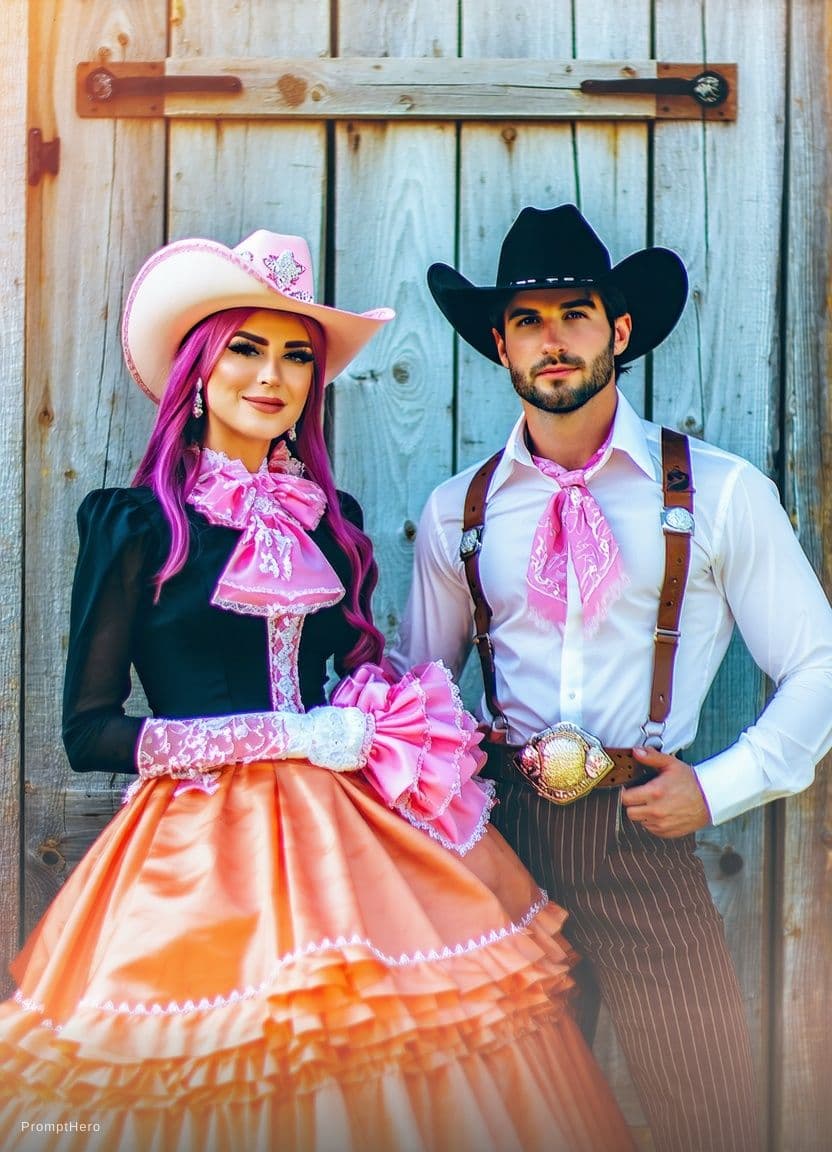 AI generated: couple in cowgirl 