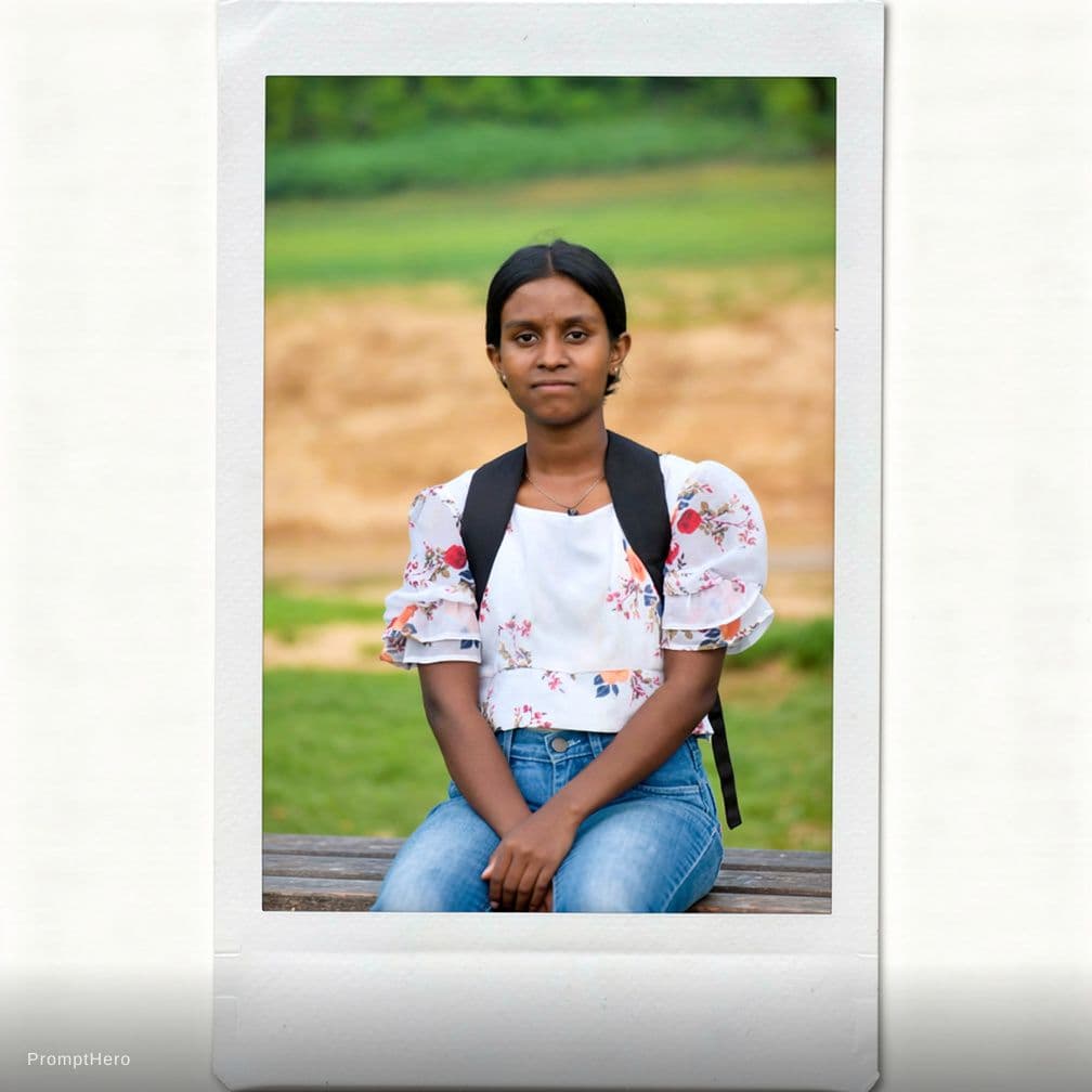 AI generated: polaroid photograph of an Asian model, sitting on the edge --chaos 75 --ar 1:2 --raw --profile we14m...